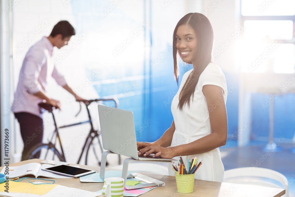 Business executive using laptop Business executive using laptop