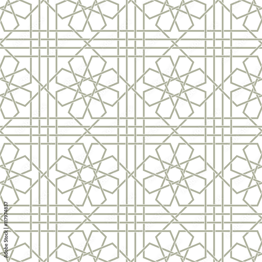 Traditional Arabic seamless ornament.  Floral pattern for your design.  Iznik. Vector. Background.