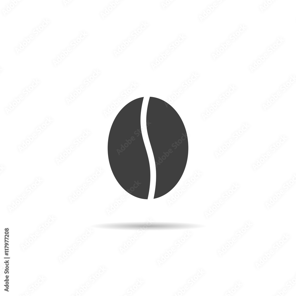 Coffee bean icon. Coffee bean icon.
