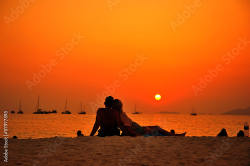 Couple on Sunset Beach