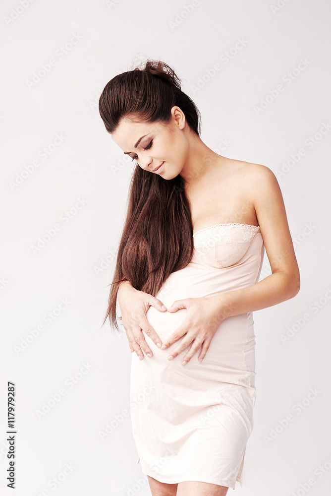 Portrait of the young happy smiling pregnant woman Portrait of the young happy smiling pregnant woman