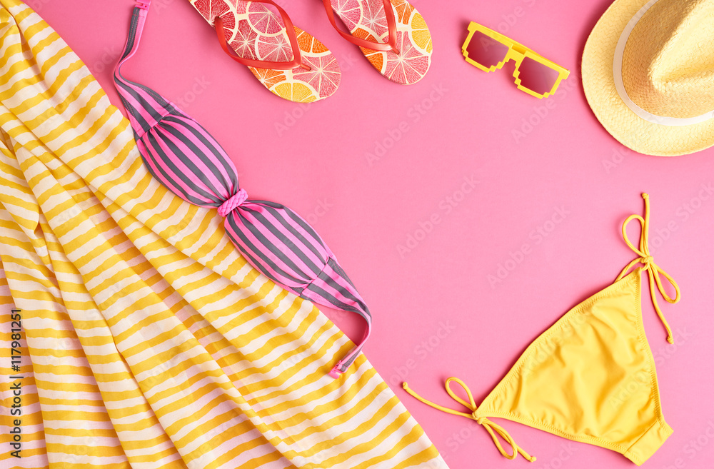 Fashion Summer clothes Bikini set. Beach Outfit