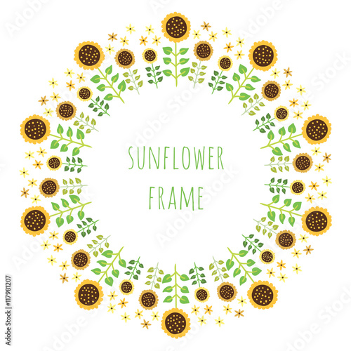 Fototapeta Naklejka Na Ścianę i Meble -  floral design in circle