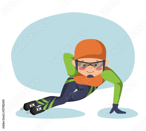 Illustration of speed skating.