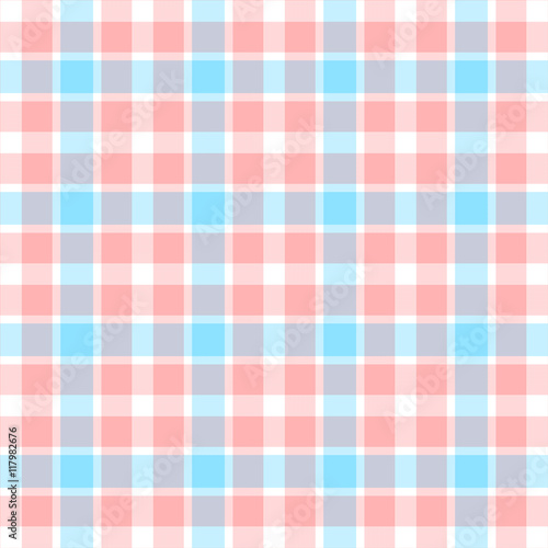 Blue, pink and white plaid background