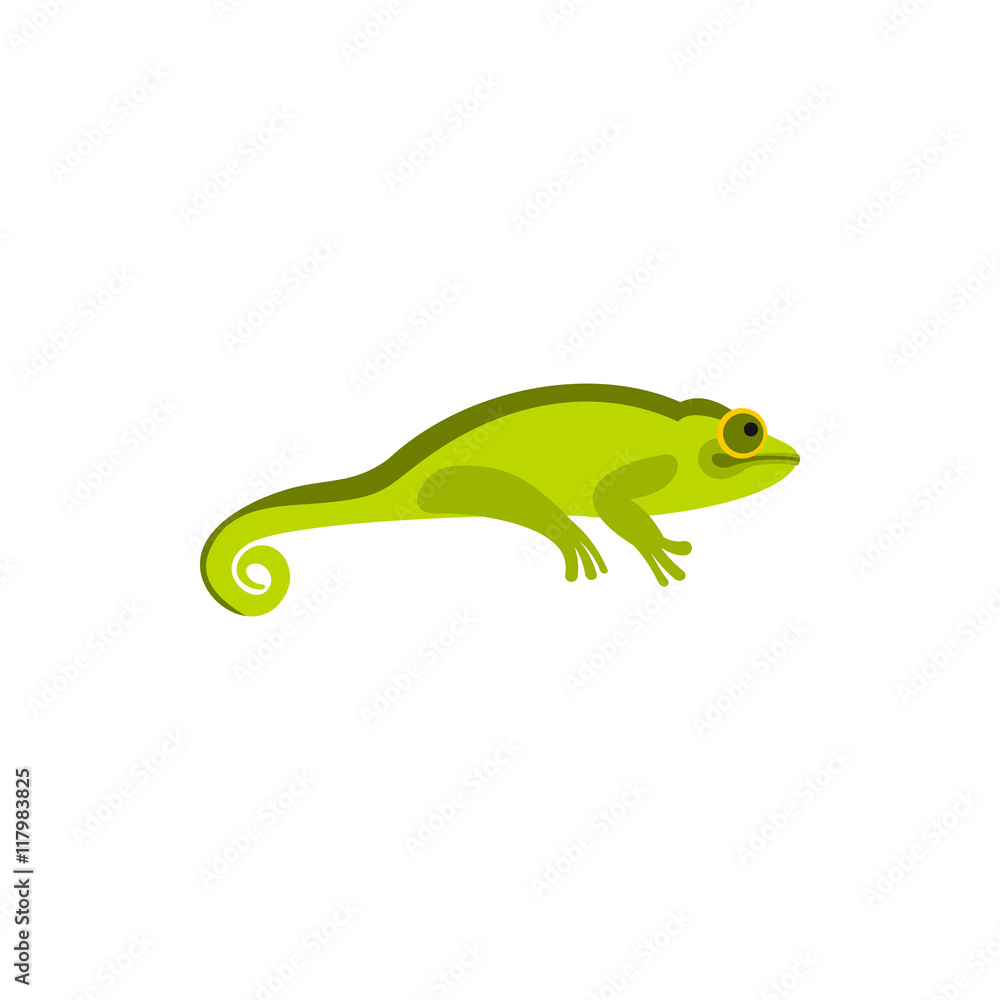 Fototapeta premium Chameleon icon in flat style on a white background