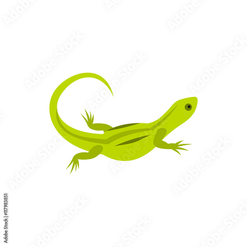 Lizard icon in flat style on a white background