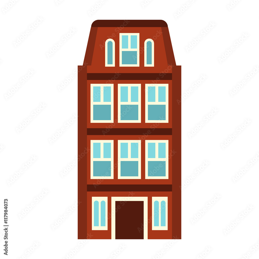 House icon in flat style on a white background House icon in flat style on a white background