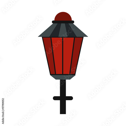 Red light icon in flat style on a white background