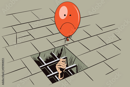 Stock illustration. Jail.