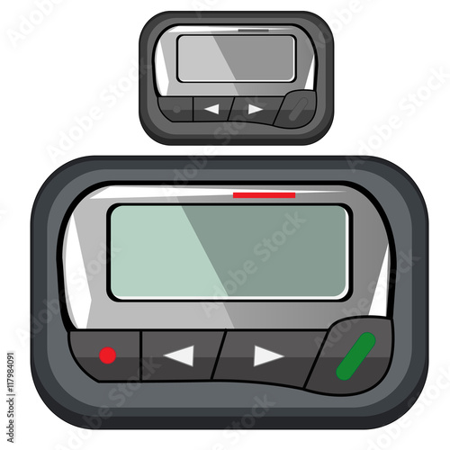 Convenient compact pager for business person photo