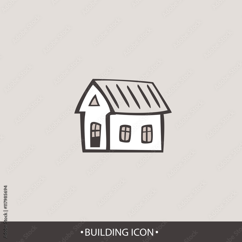 Little house. abstract composition. Template vector. Icon for yo Little house. abstract composition. Template vector. Icon for yo