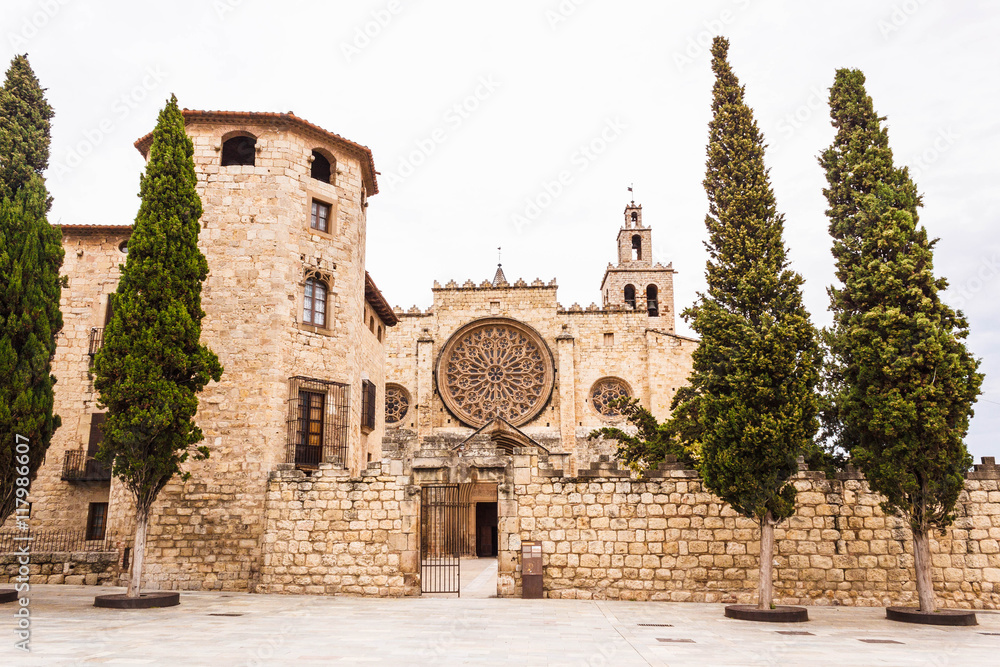 Benedictine monastery in Sant Cugat, Spain