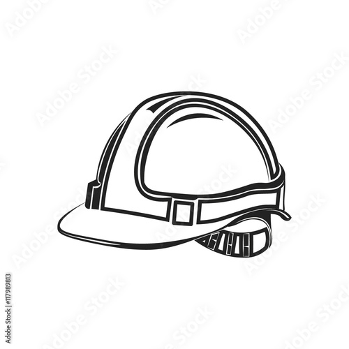 hard hat, safety helmet building, under conctruction vector