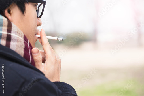 man smoking