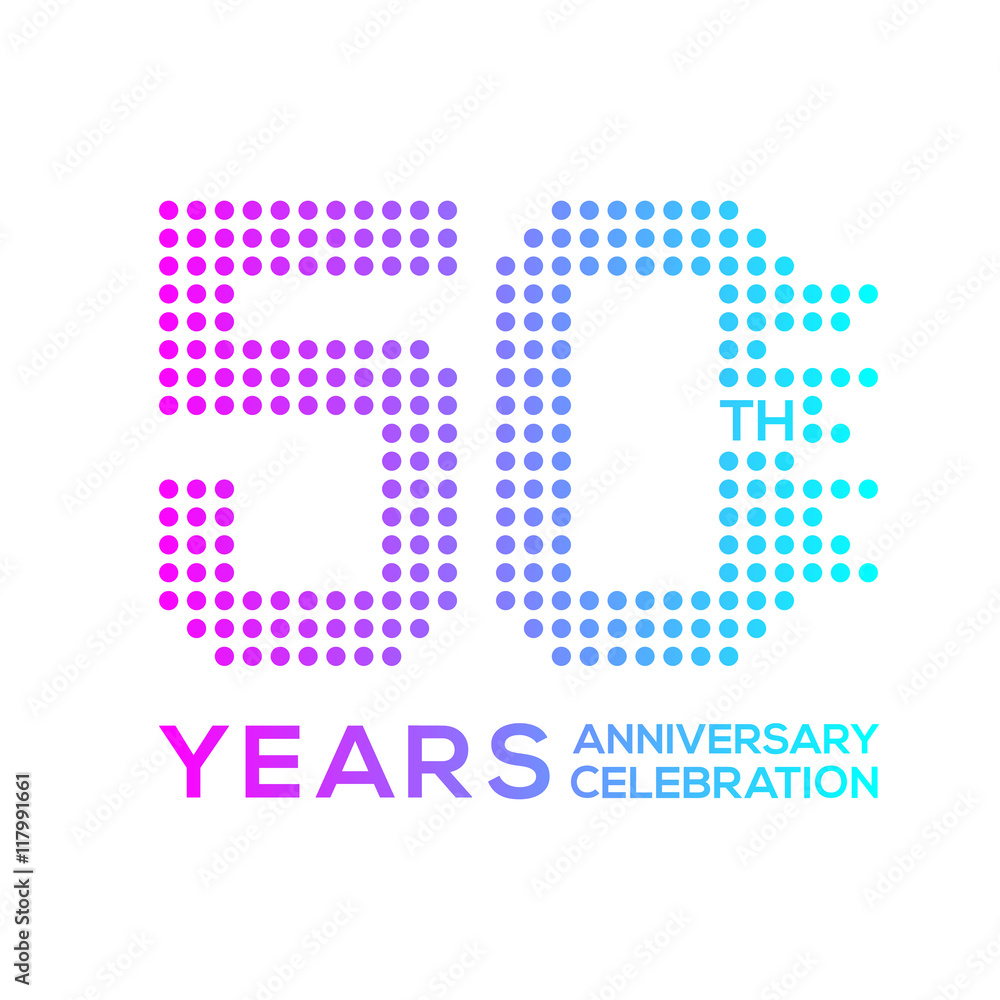 50 years anniversary with a circle,dotted,digital,technology logo 50 years anniversary with a circle,dotted,digital,technology logo