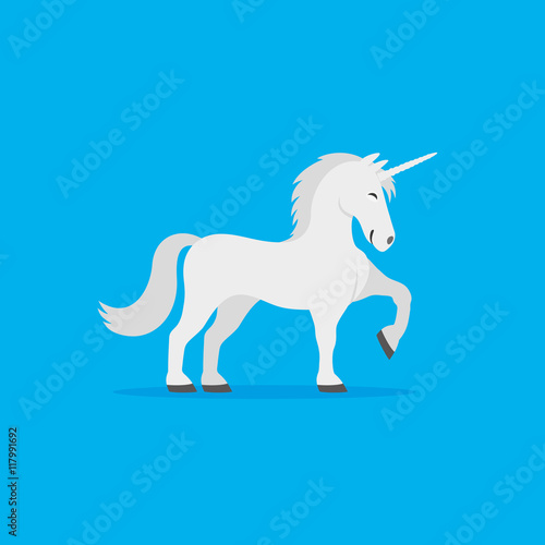 Cute white unicorn.