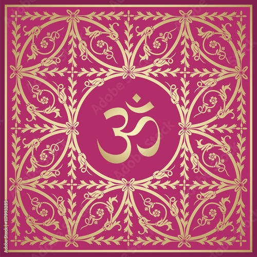 aum syllable, paisley design ,Hinduism, India