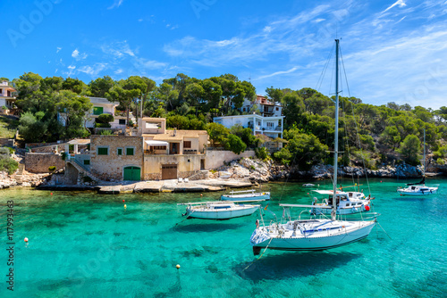 Tableau sur toile Beautiful coast of Cala Figuera -  Spain, Mallorca