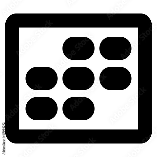 Week Calendar vector icon. Style is stroke flat icon symbol, black color, white background.