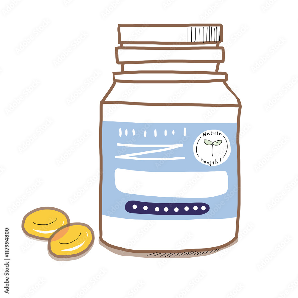 サプリメント 白地の薬品パッケージ素材 Stock Illustration Adobe Stock