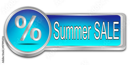 Summer Sale Button - 3D illustration