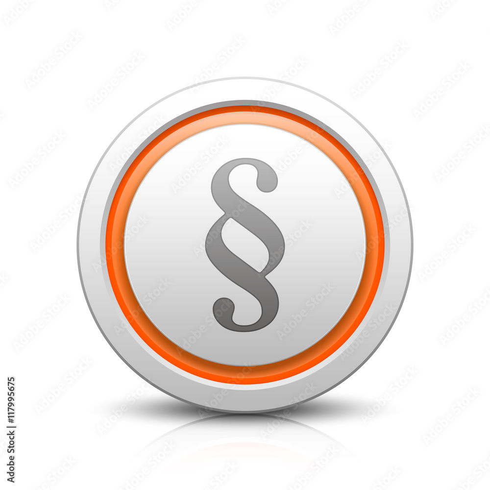 Paragraph – Light gray button with reflection & orange Paragraph – Light gray button with reflection & orange