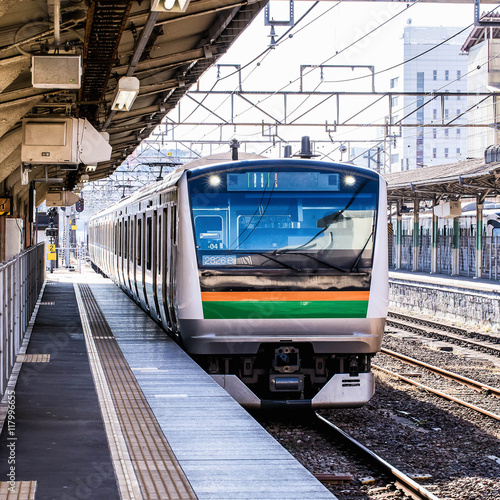 Japan train in the countryside