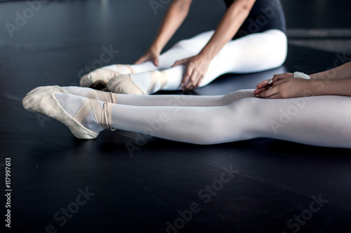 legs of young dancers