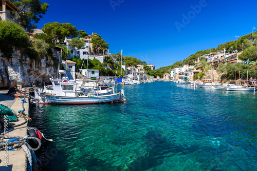 Konstfotografi Beautiful coast of Cala Figuera -  Spain, Mallorca
