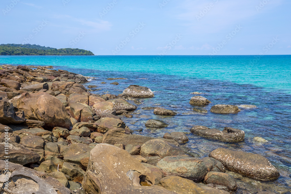 Beach and tropical sea at Koh kood island, Trat province, Thaila