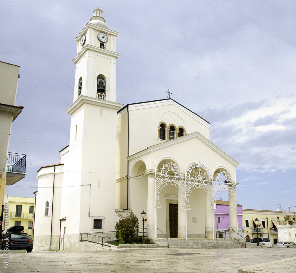 Lesina Gargano Puglia Italy white church annunziata