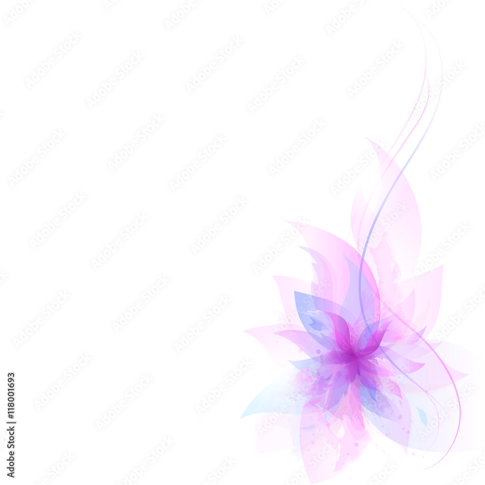 Fototapeta premium Flower vector background brochure template.