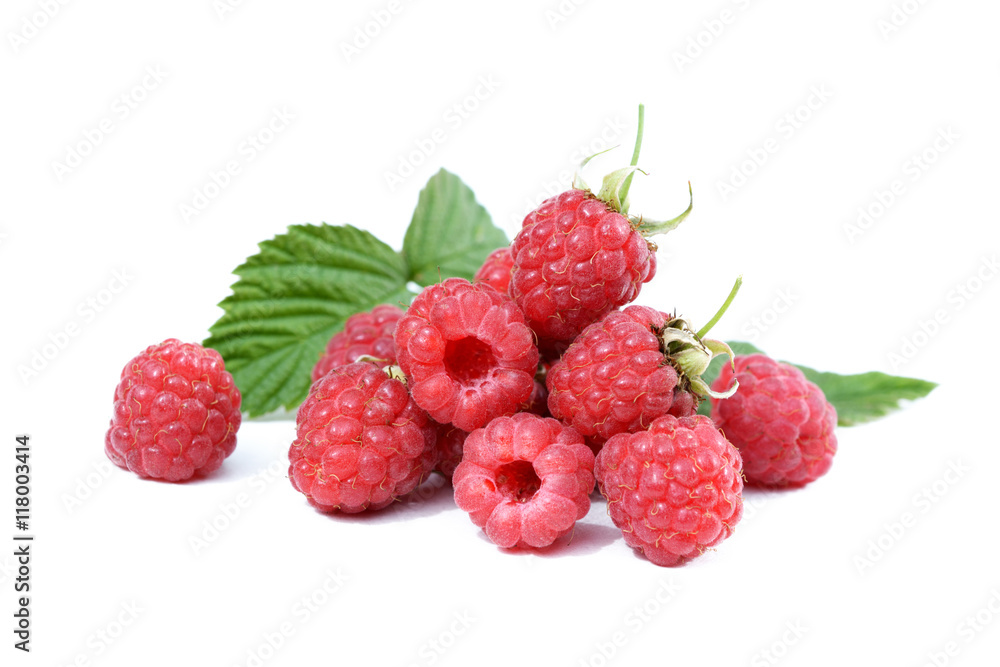 Sweet ripe raspberry isolated on white background Sweet ripe raspberry isolated on white background