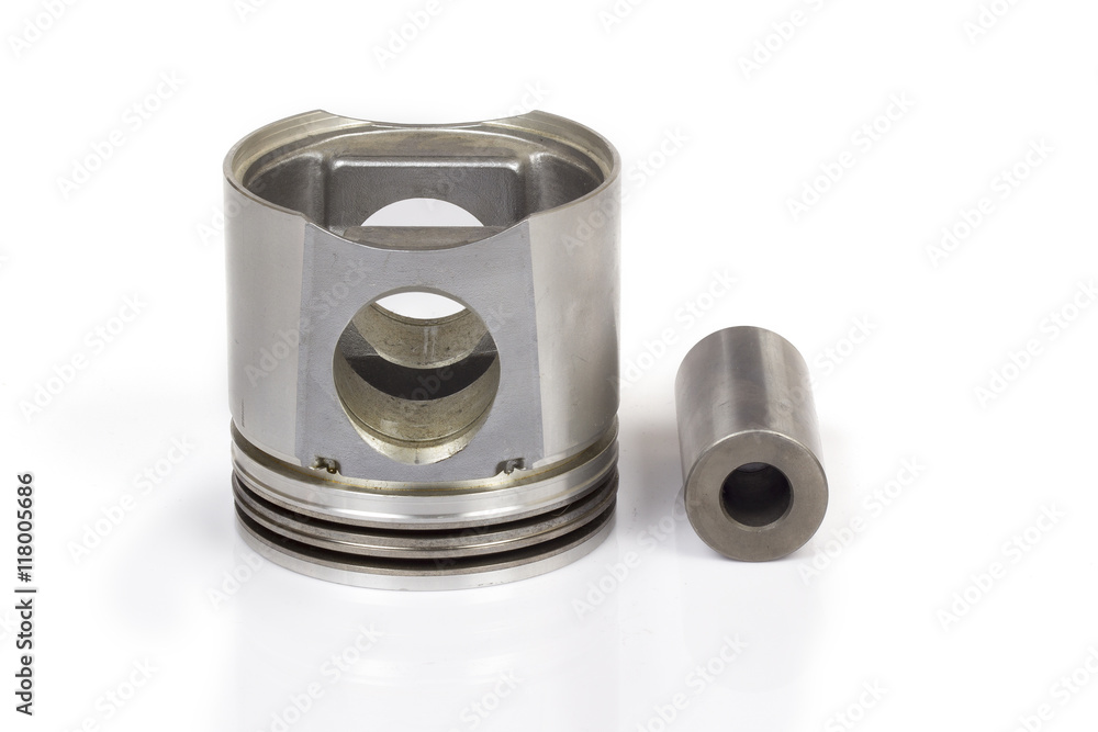 auto piston parts white background isolated auto piston parts white background isolated