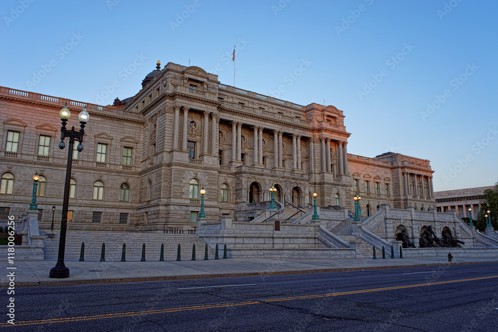 Library of Congress building of Washington DC
