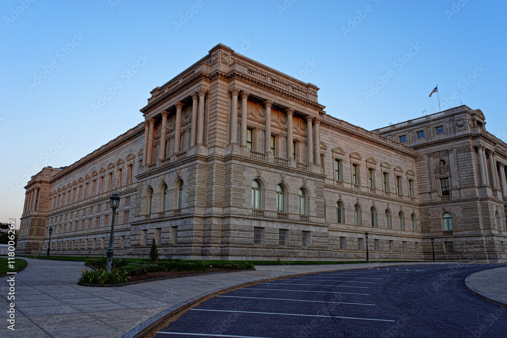 Library of Congress building in Washington USA