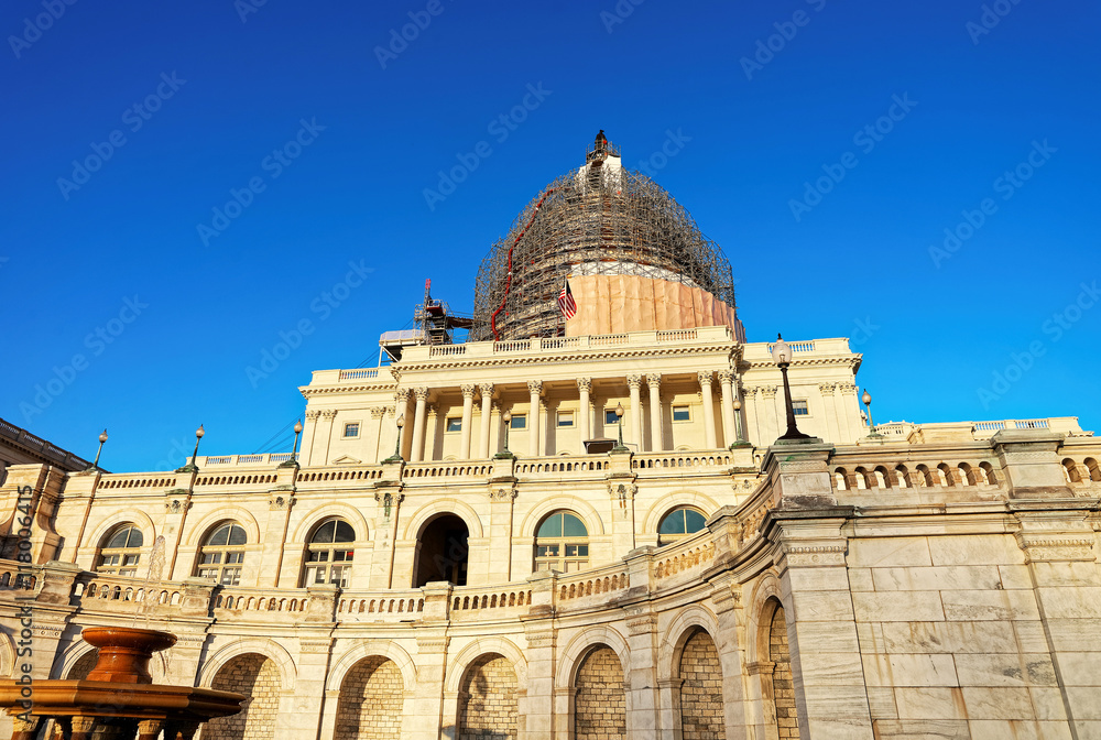 United States Capitol during the reconstruction works