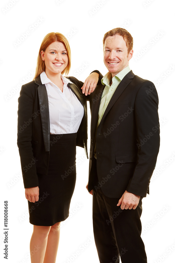 Zwei Geschäftsleute als Team Zwei Geschäftsleute als Team