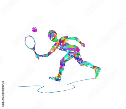 silhouette di giocatrice di tennis