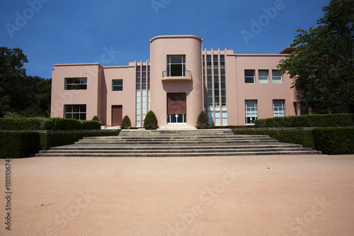 Garden and facade of the art deco Museu Serralves mansion in Porto - Portugal, Europe photo