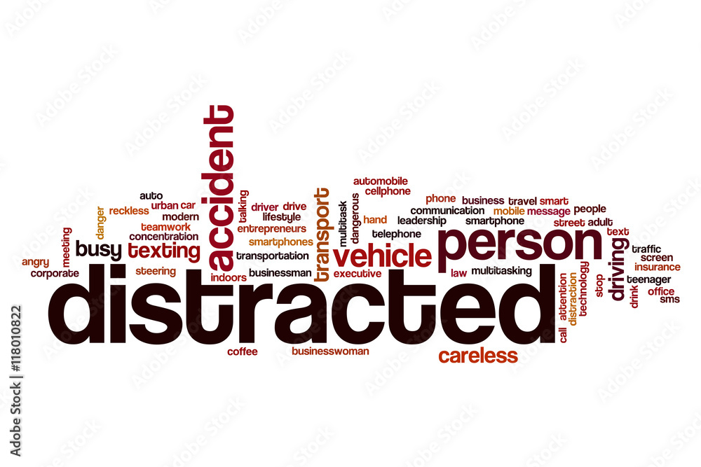 Distratced word cloud