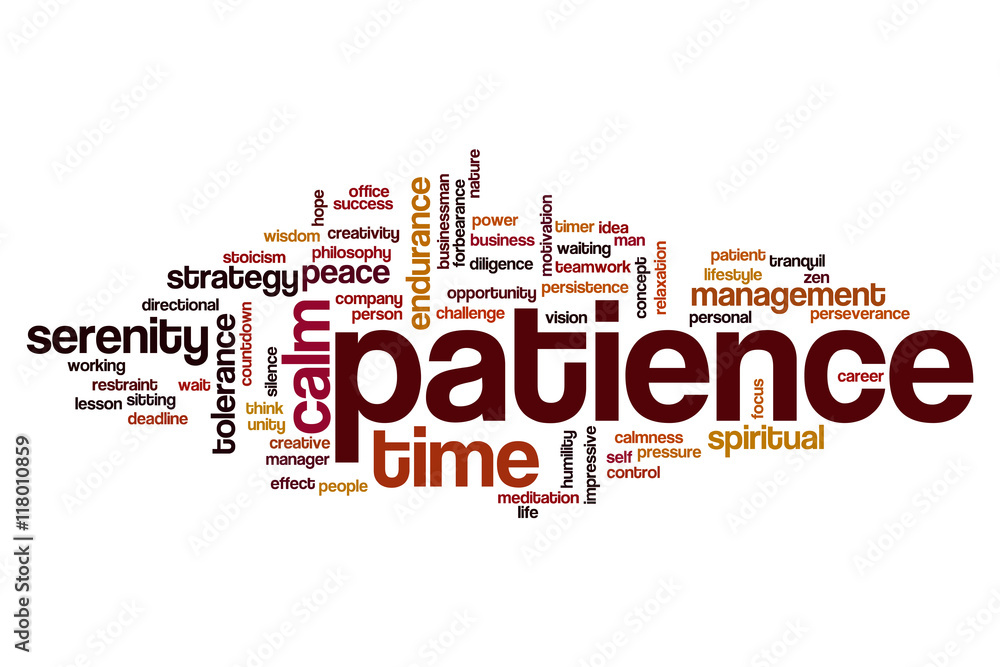 Patience word cloud Patience word cloud