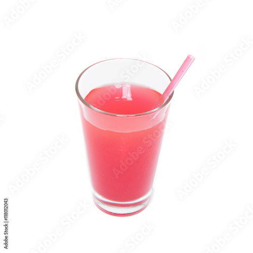Fresh and cold homemade currant juice isolated on white backgrou
