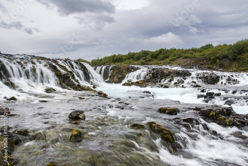 Bruarfoss cascad waterfall in the South Iceland.