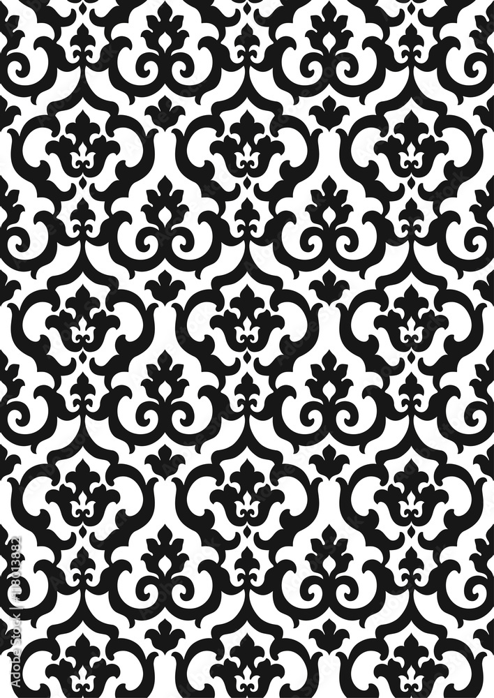 Damask pattern graphic background. Vector. Damask pattern graphic background. Vector.