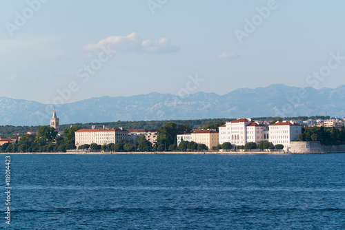 view from the sea to the old city Zadar. © bigguns