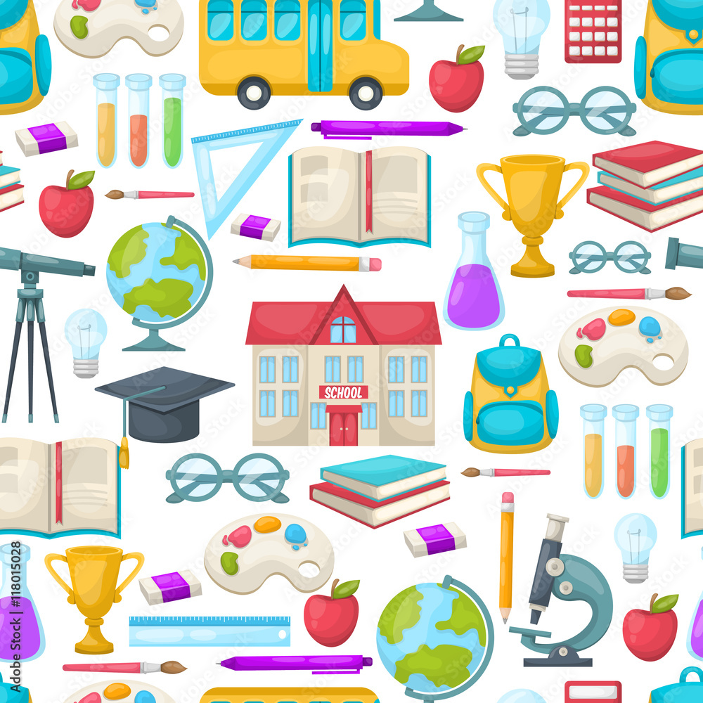 School Background Pattern School Background Pattern