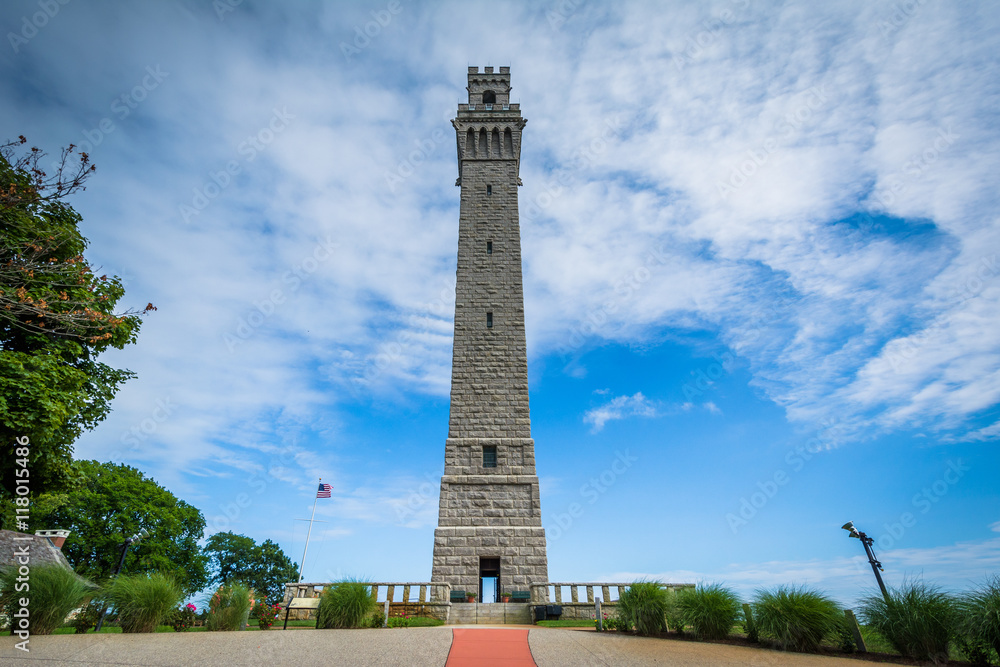 The Pilgrim's Monument in Provincetown, Cape Cod, Massachusetts.