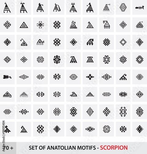 Anadolu Halı-Kilim Motifleri / Akrep Motifi